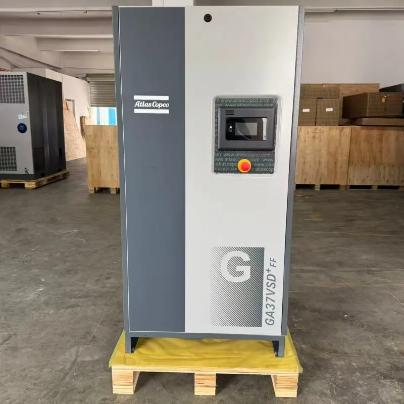 उद्योगका लागि Atlas Copco GA37 VSD+ FF 37kW 50HP तेल इन्जेक्टेड स्क्रू एयर कम्प्रेसर