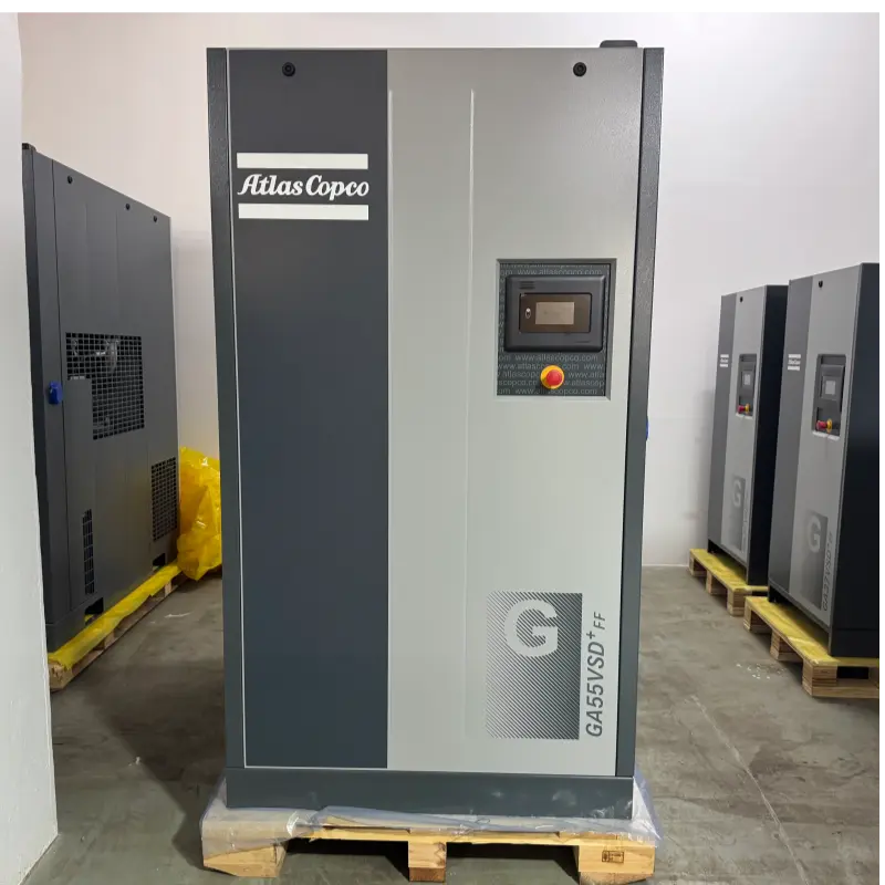 Atlas Copco GA55VSD+FF 55kW 75HP तेल इन्जेक्टेड स्क्रू एयर कम्प्रेसर औद्योगिक लागि मूल