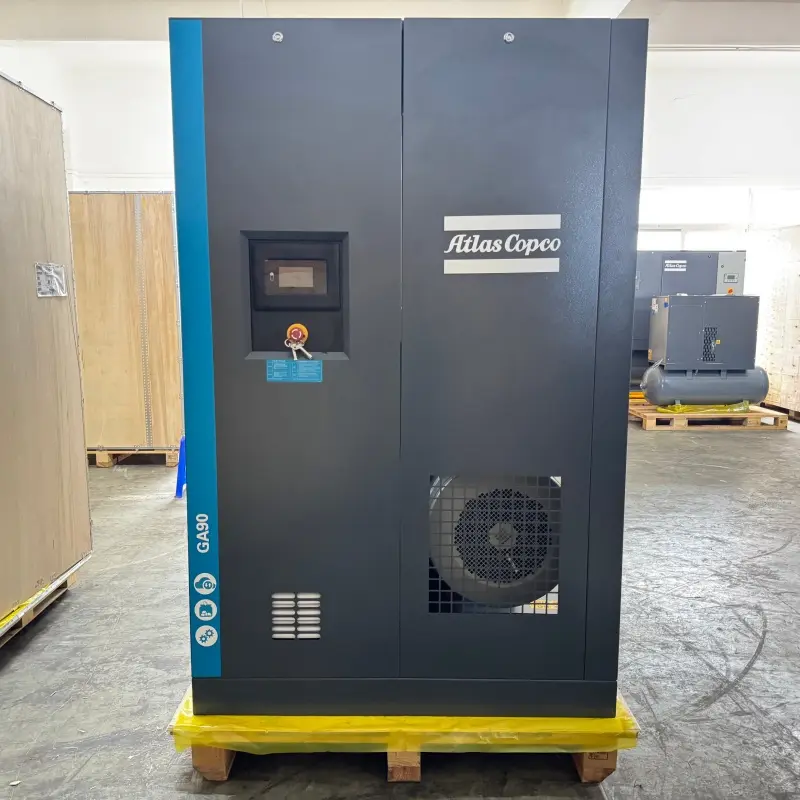 Atlas Copco GA90 90 kW 125 HP तेल इन्जेक्टेड रोटरी स्क्रू कम्प्रेसर वास्तविक