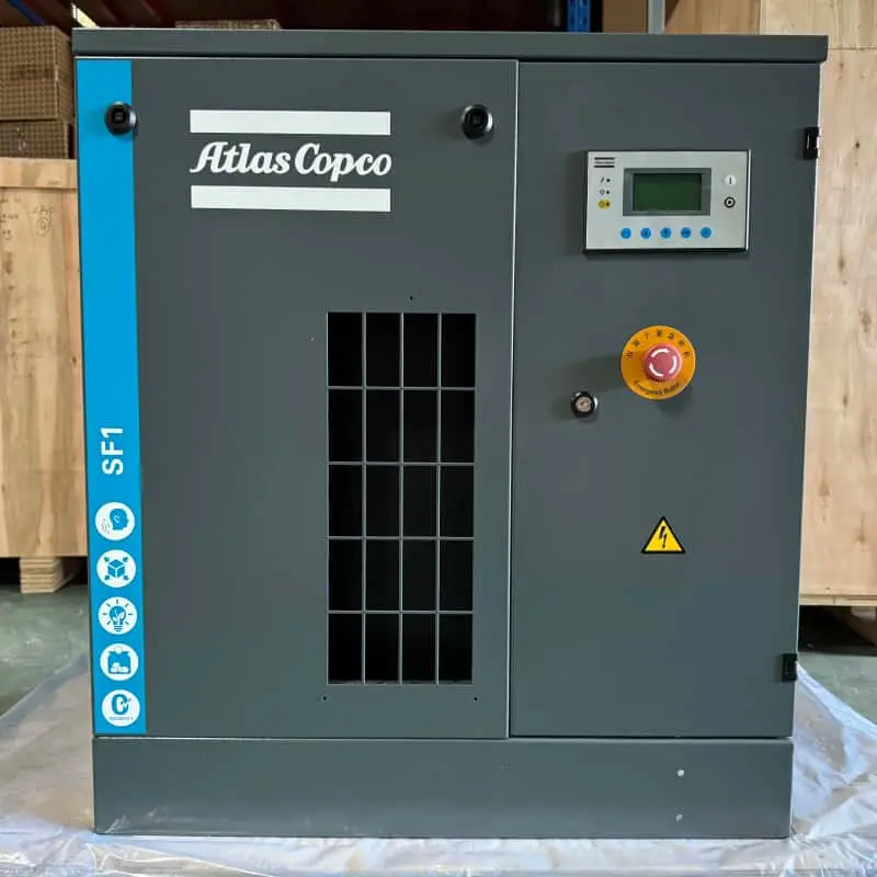 Atlas Copco SF1 तेल फ्री स्क्रोल एयर कम्प्रेसर 15 kW 2HP वर्ग 0 प्रमाणित वास्तविक