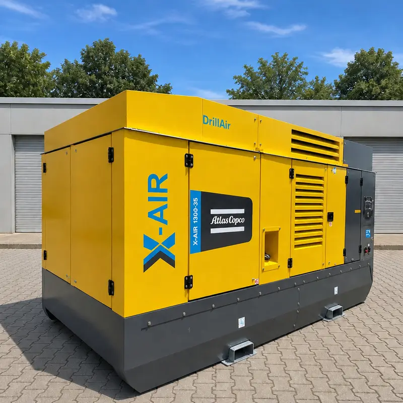 Atlas Copco X-Air 1300 35 ठूलो मोबाइल डिजेल कम्प्रेसर 412kW 35Bar ड्रिलिंग वास्तविक