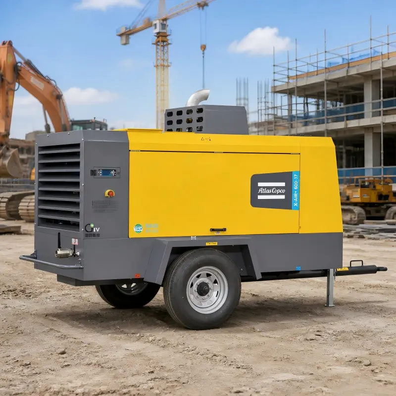 Atlas Copco X-Air+600-17 पोर्टेबल डिजेल कम्प्रेसर 154kW वास्तविक